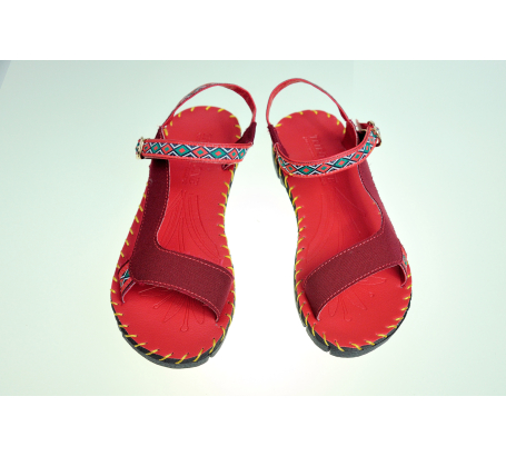 Sandal thổ cẩm quai chữ L