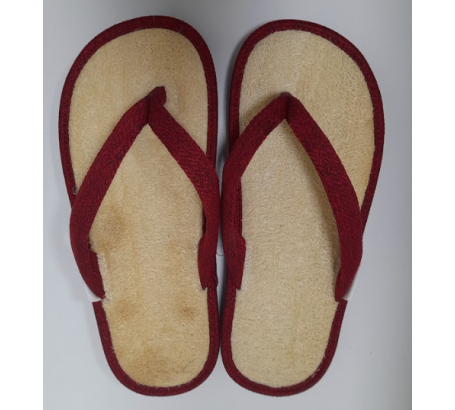 Dép mặt xơ mướp, quai kẹp bằng vải