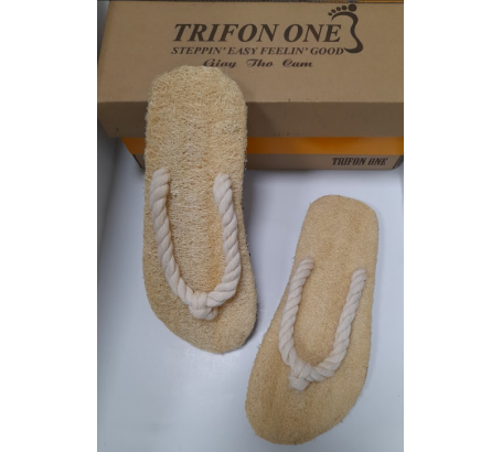 Dép mặt xơ mướp, quai kẹp bằng sợi bấc