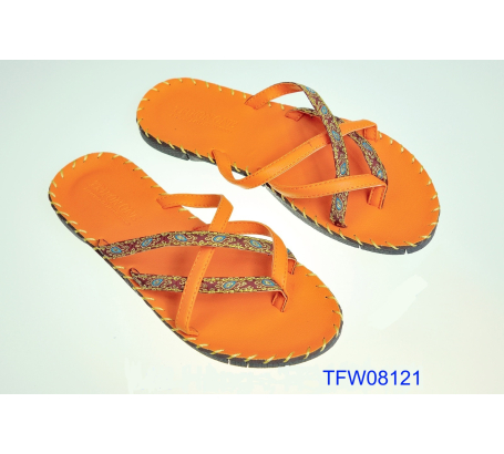 Dép thổ cẩm kẹp ngón đan chéo