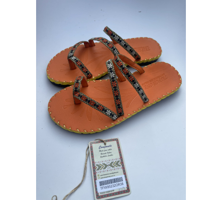 Dép thổ cẩm kẹp ngón 2 dây ngang