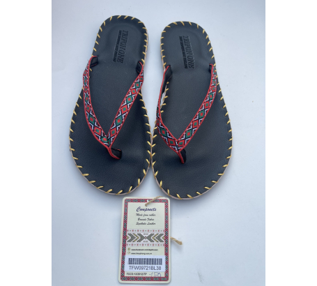 Dép thổ cẩm kẹp ngón hình thoi